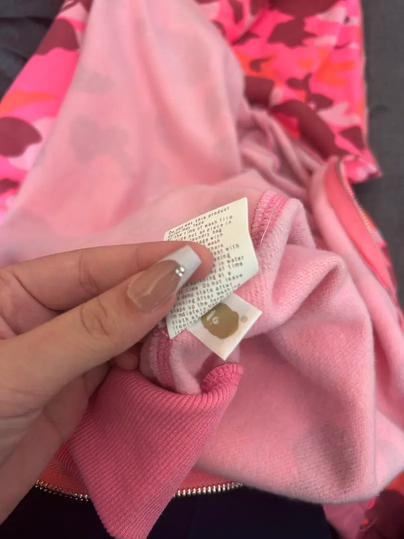 A Bathing Ape ピンクシャークパーカー Lサイズ