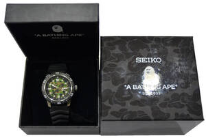 BAPE A BATHING APE JAPAN LIMITED EDITION SEIKO X BAPE MECHANICAL DIVERS WATCH