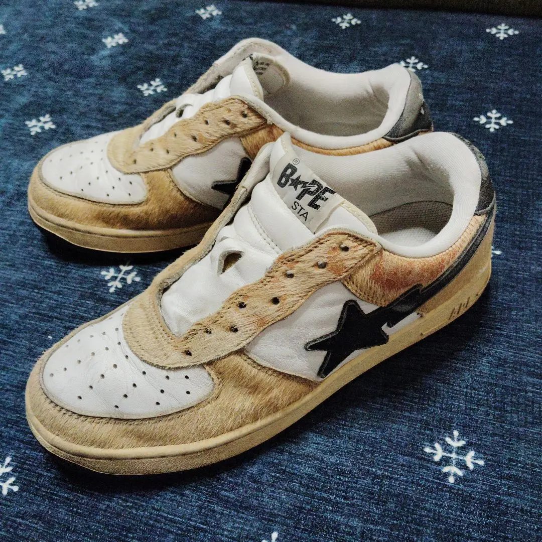 【希少品】BAPESTAハラコ×レザー 28cm(US10)
