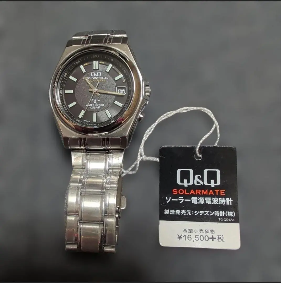 Q&Q SOLARMATE ソーラー電波時計 メンズ