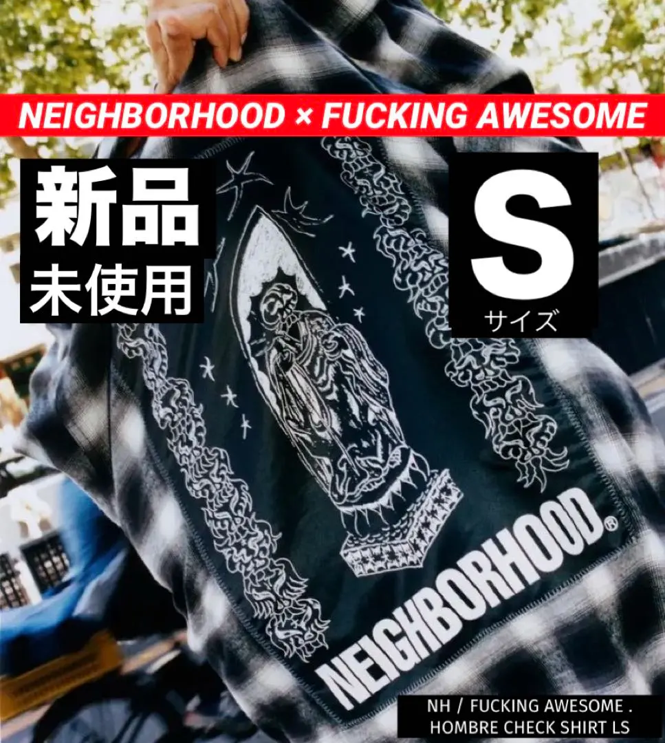 NEIGHBORHOOD オンブレシャツ NH FUCKING AWESOME