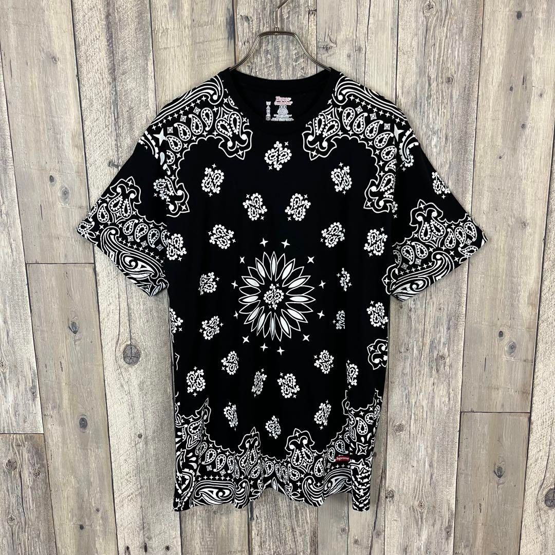Supreme×Hanes 2022AW Bandana Tagless Tee