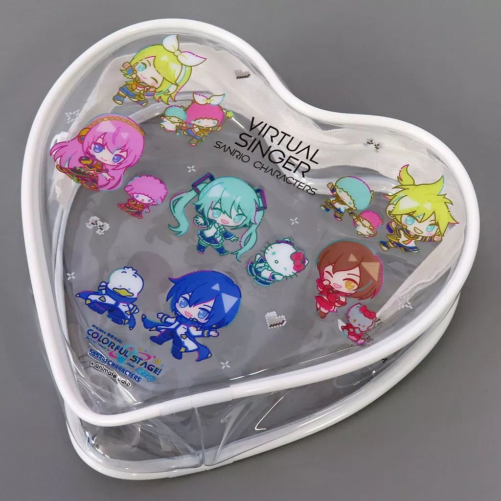 【中古】バッグ バーチャルシンガー ハート型クリアポーチ 「プロジェクトセカイ カラフルステージ!feat. 初音ミク×サンリオキャラクターズ×animate cafe」