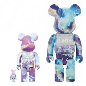 BE@RBRICK 2022 MEDICOM TOY MY FIRST BERBRICK BBY 100 400 1000 MARBLE VER (M-6-7)
