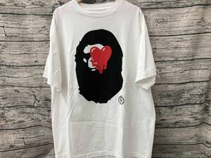 Bape EMOTIONALLY UNAVAILABLE T THE BATHING APE EU BAPE FACE SS TEE XL 25ss WHT