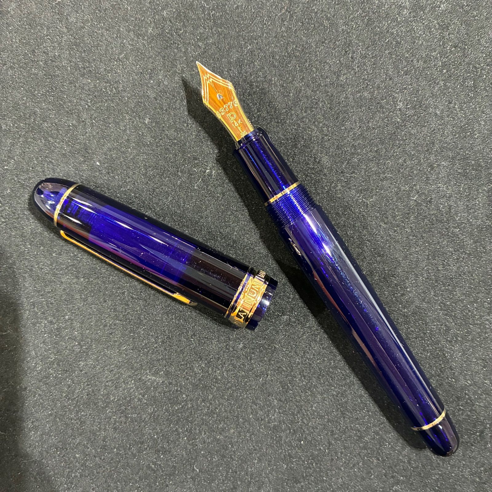 【極美品】プラチナ万年筆 #3776 センチュリー シャルトルブルー細字F 箱・説明書付