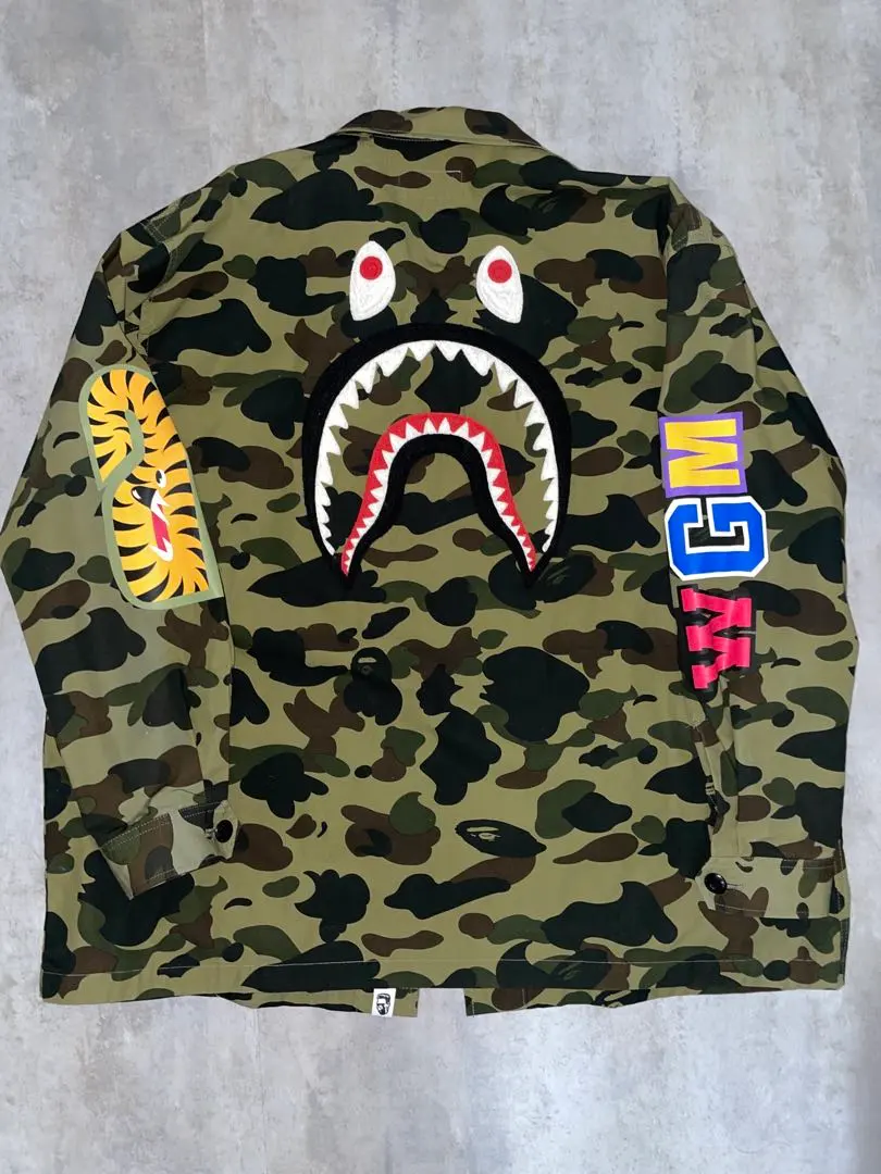 A BATHING APE BAPE シャークパーカー 迷彩 カモ Lサイズ