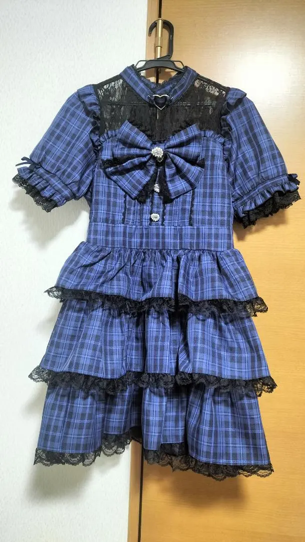 【地雷系】【地雷服】フリルティアードハートアイドルワンピース