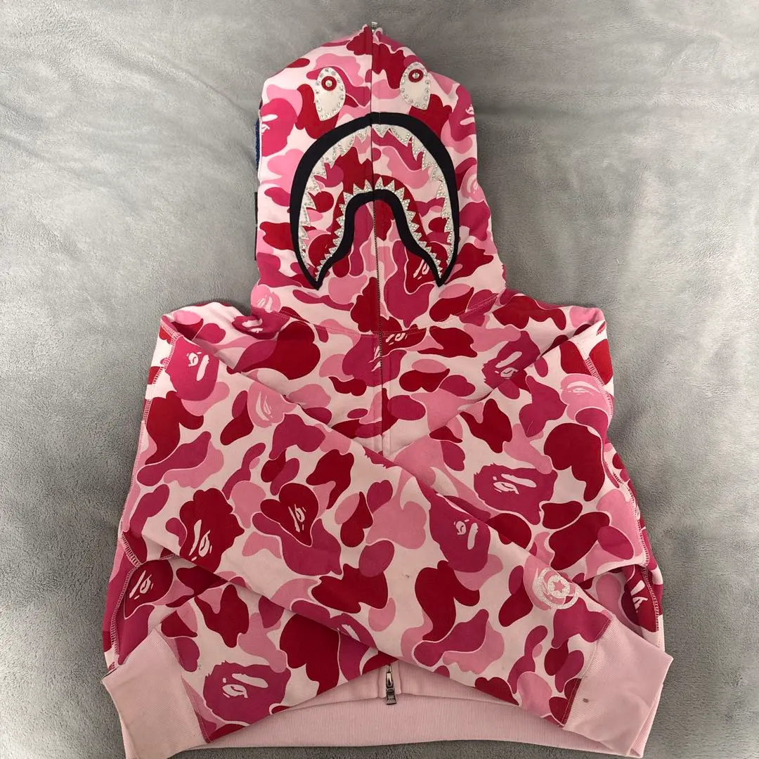 A Bathing Ape ピンクカモフラージュパーカー S