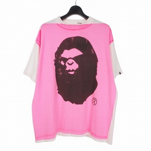Bape SAINTMICHAEL A BATHING APE 25AW HANDPRINT BAPESS TEE T L