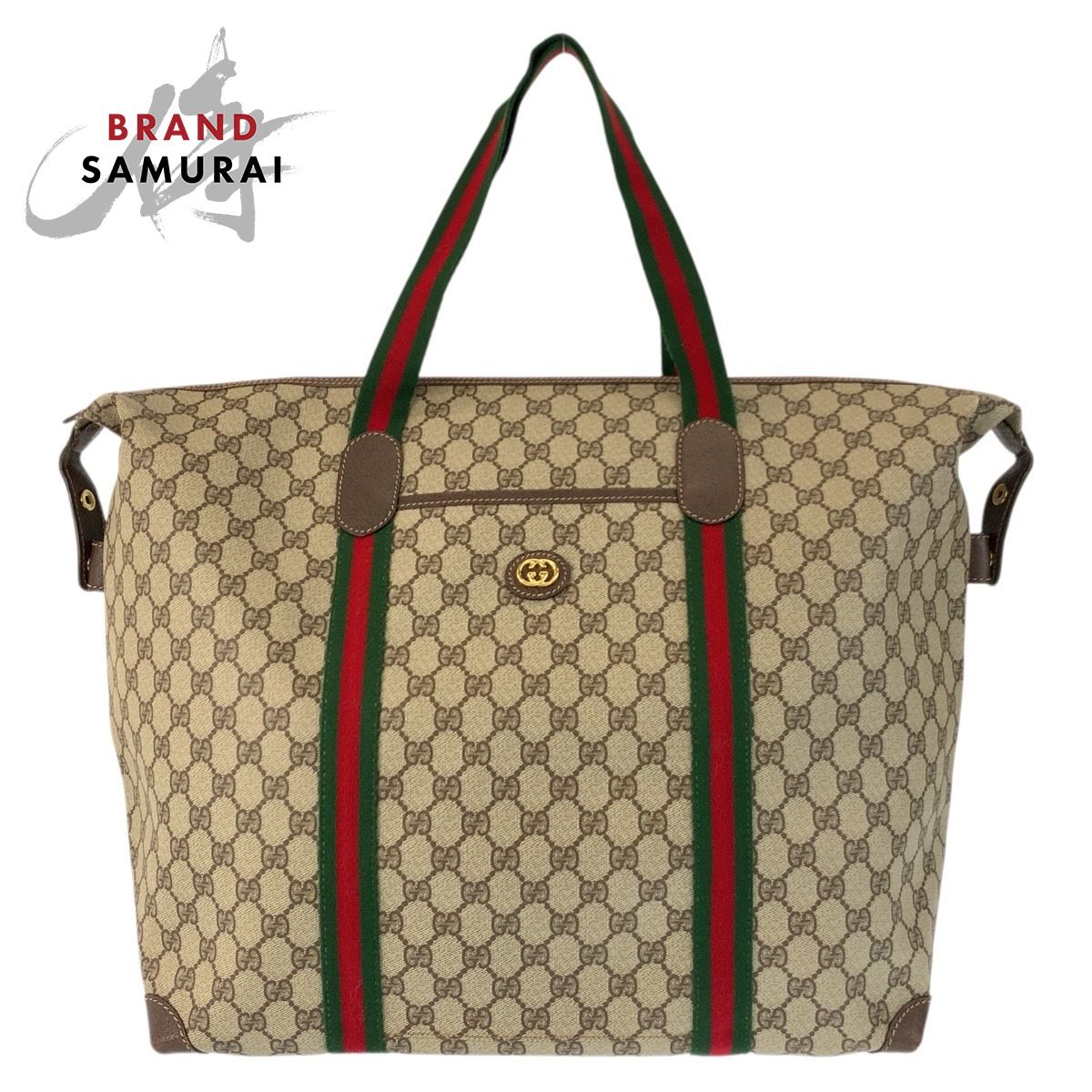 美品 GUCCI グッチ ヴィンテージ シェリーライン GGスプリームキャンバス 012 39 6211 ボストンバッグ トートバッグ レディース 601692【中古】