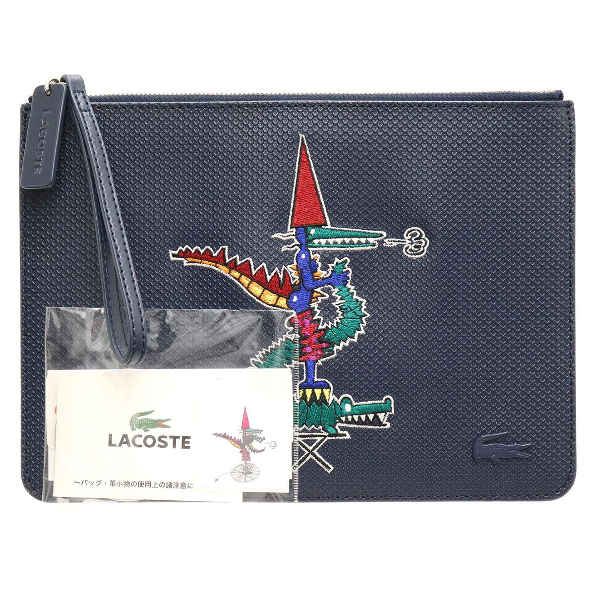 ラコステ ×ジャンポールグード クラッチバッグ  【中古】【全国送料無料】LACOSTE セカンドバッグ α-18538