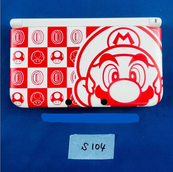 ∞S104【限定デザイン】Nintendo 3DSLL マリオホワイト 本体のみ 携帯型ゲーム機 任天堂 ニンテンドー DS 3DS ホワイト レッド マリオ キノピオ ゲームキャラ コラボ商品 限定 オリジナルカラー オリジナルデザイン