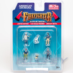 Toy Figures 164 2 American Diorama Figure Figure Firefighter II Set Mijo