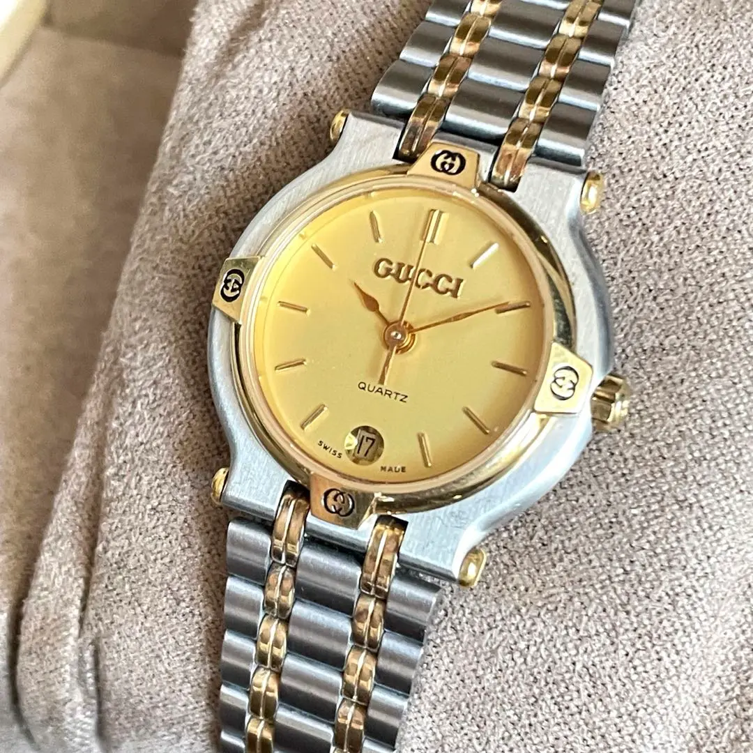 稼動品　GUCCI グッチ　9000L コンビカラー　レディース　腕時計