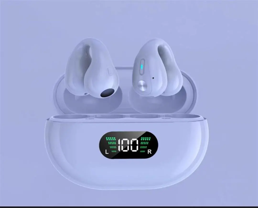 イヤホン ワイヤレスヘッドセット Bluetooth 5.4 イヤーカフ構造