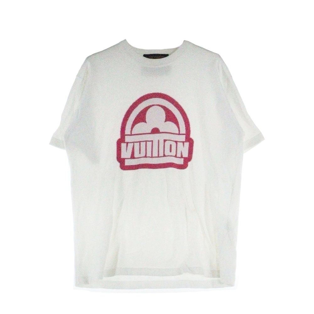 LOUIS VUITTON (ルイヴィトン) 23AW Logo Printed Tee RM232M HA0 HPN30W フロントロゴデザイン 半袖Tシャツ コットン ニット ホワイト