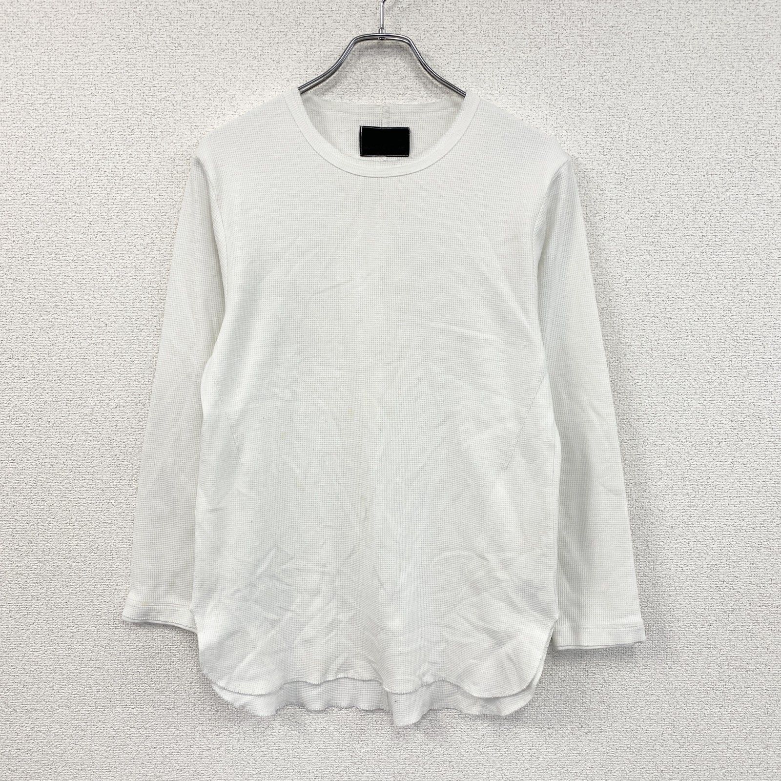 NUMBER (N)INE　ナンバーナイン　長袖Tシャツ/ロンT　ワッフル　白　ホワイト　Mサイズ　古着【値引き交渉OK！】