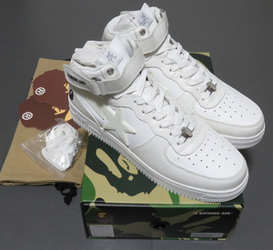 BAPE STA A BATHING APE BAPE STA Mid White 31cm US13