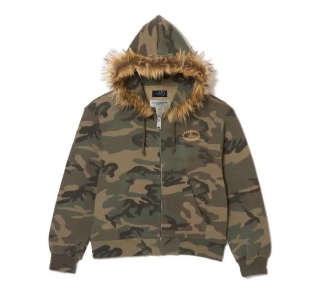 afb ファー ジップパーカー 迷彩 カモ AFB