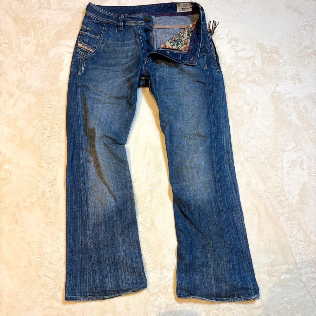 DIESEL PREETO 赤耳 セルビッジ デニム ジーンズ W30