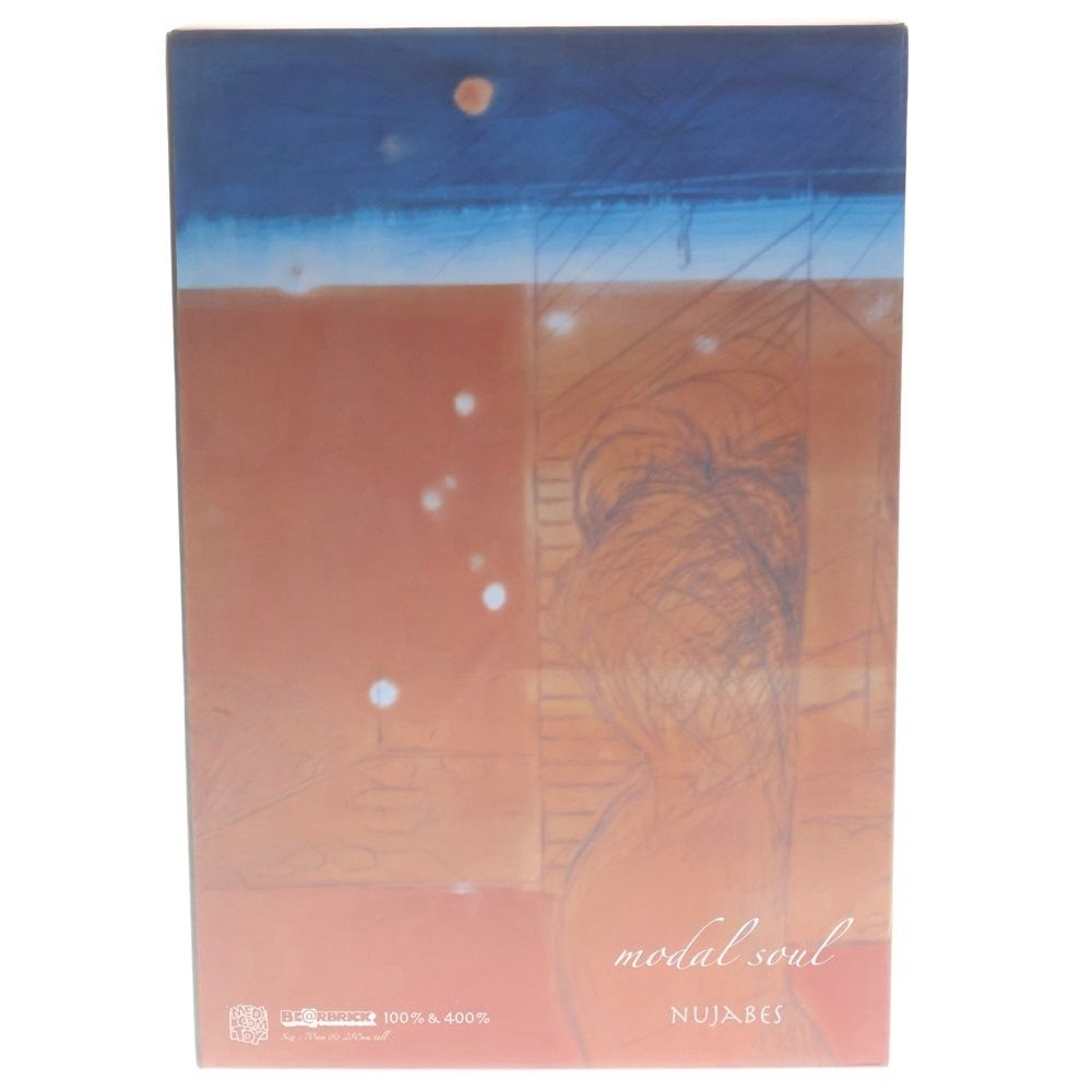 MEDICOM TOY (メディコムトイ) BE@RBRICK NUJABES MODAL SOUL 100%&400% ベアブリック ヌジャベス モーダル ソウル 2体セット フィギュア 人形 オレンジ/ブルー