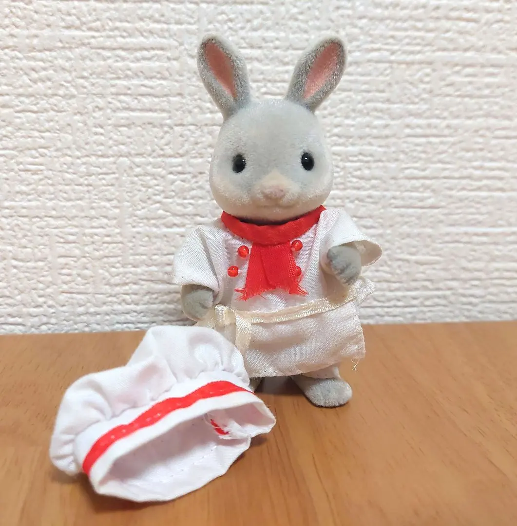 シルバニアファミリー　初期　森のキッチン限定 わたウサギのシェフさん