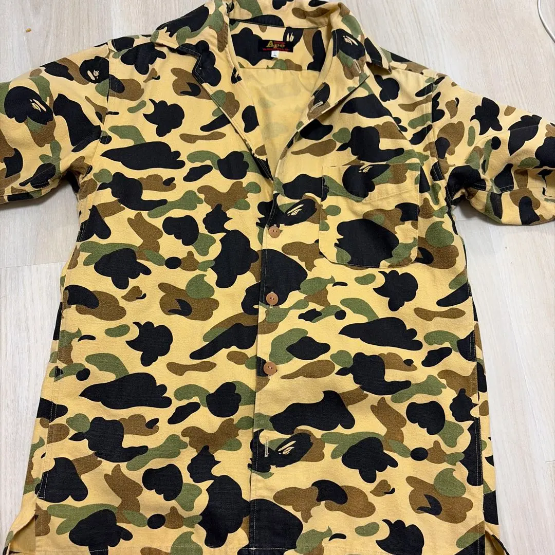 希少！A Bathing Ape 迷彩 半袖シャツ カモフラ Mサイズ