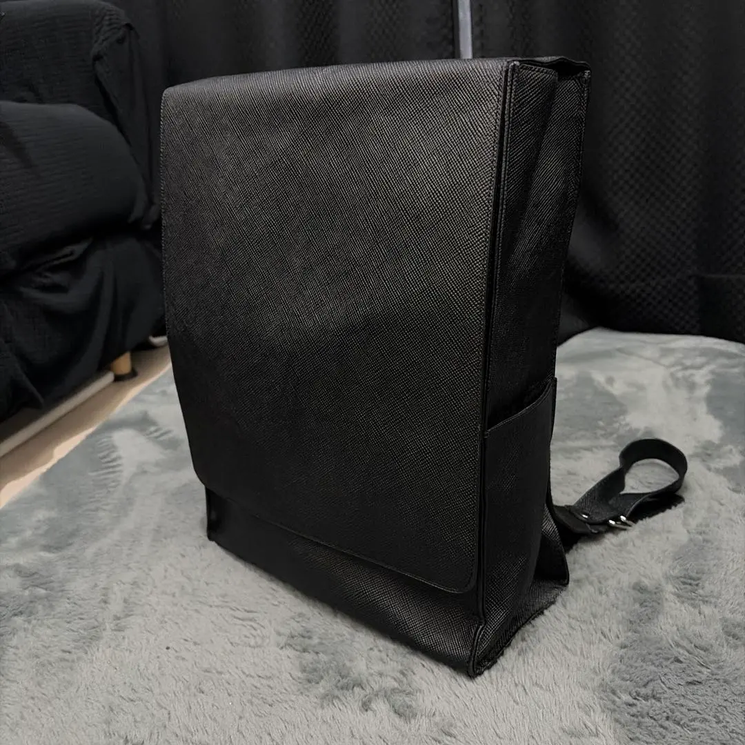 GOLDMEN ゴールドメン 本革サフィアーノ リュック ブラック