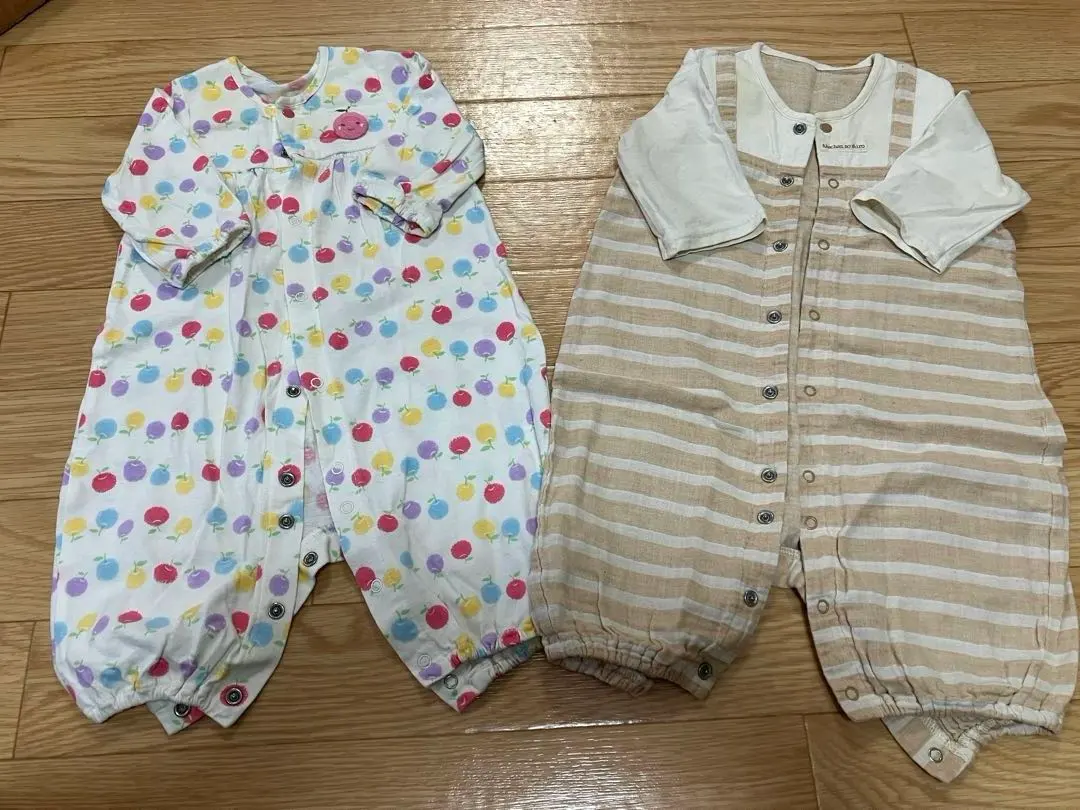 赤ちゃんの城 ツーウェイ・ドレスオール 2枚セット 50～70cm