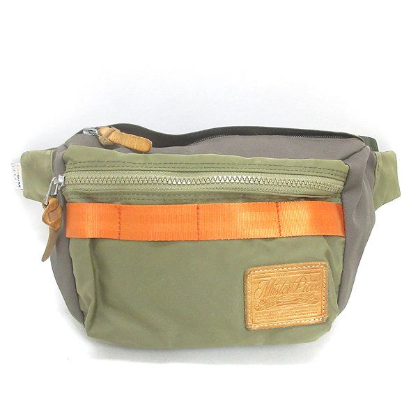 K■マスターピース/MASTER PIECE ウエストショルダーバッグ ボディバッグ BAG カーキ 兼用■31【中古】