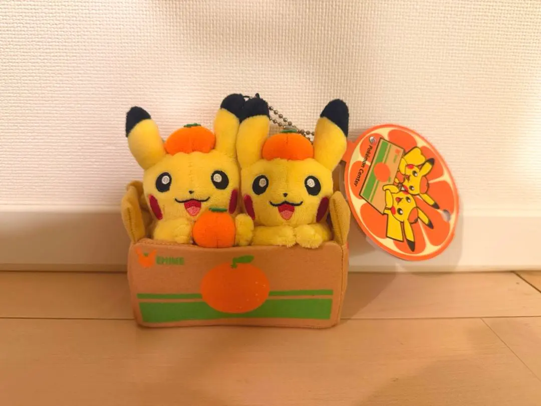 ペア　ピカチュウとえひめみかん　ぬいぐるみ　ポケセンえひめみかん　愛媛　限定