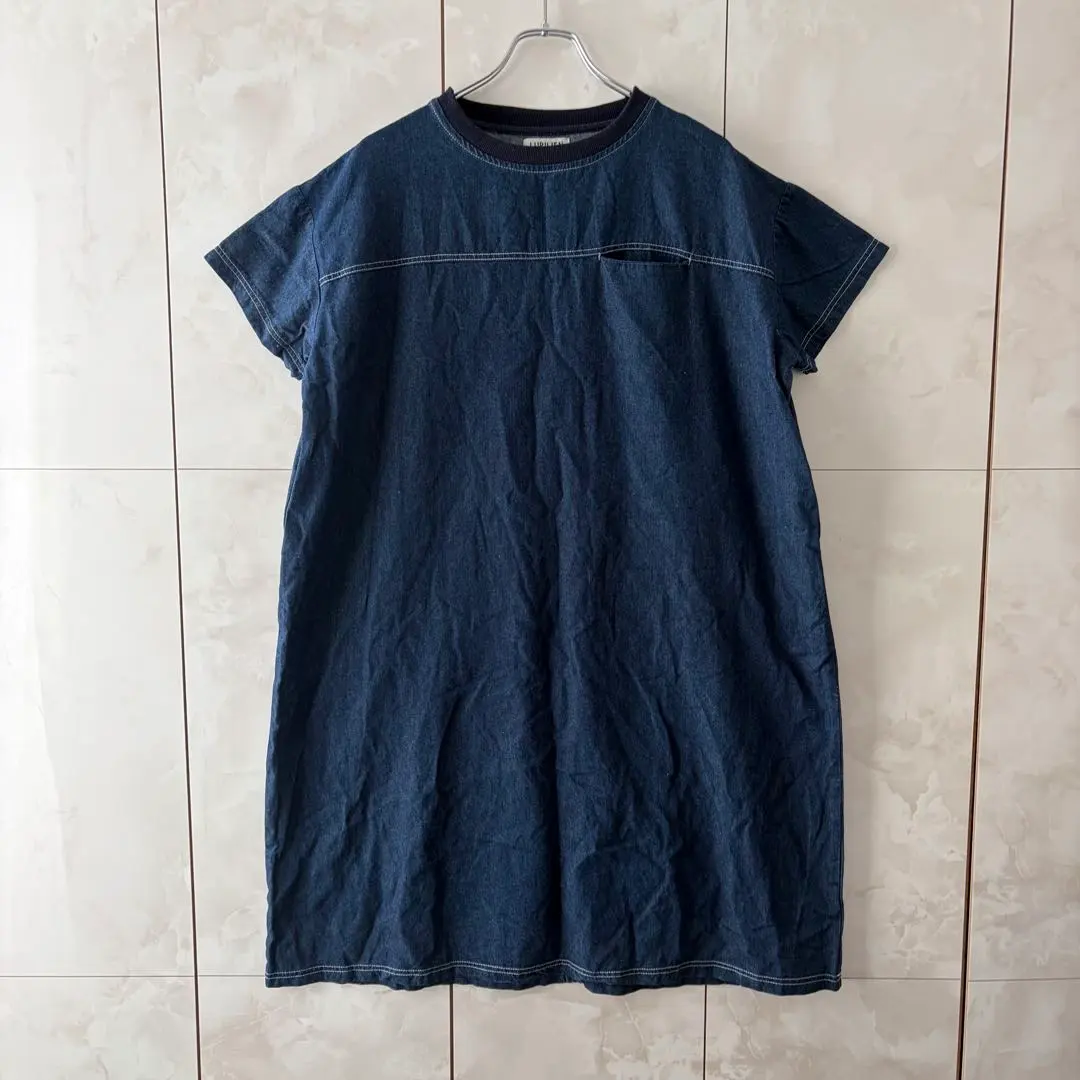 LUPILIENbynatulan バックポケット　デニムワンピースチュニック