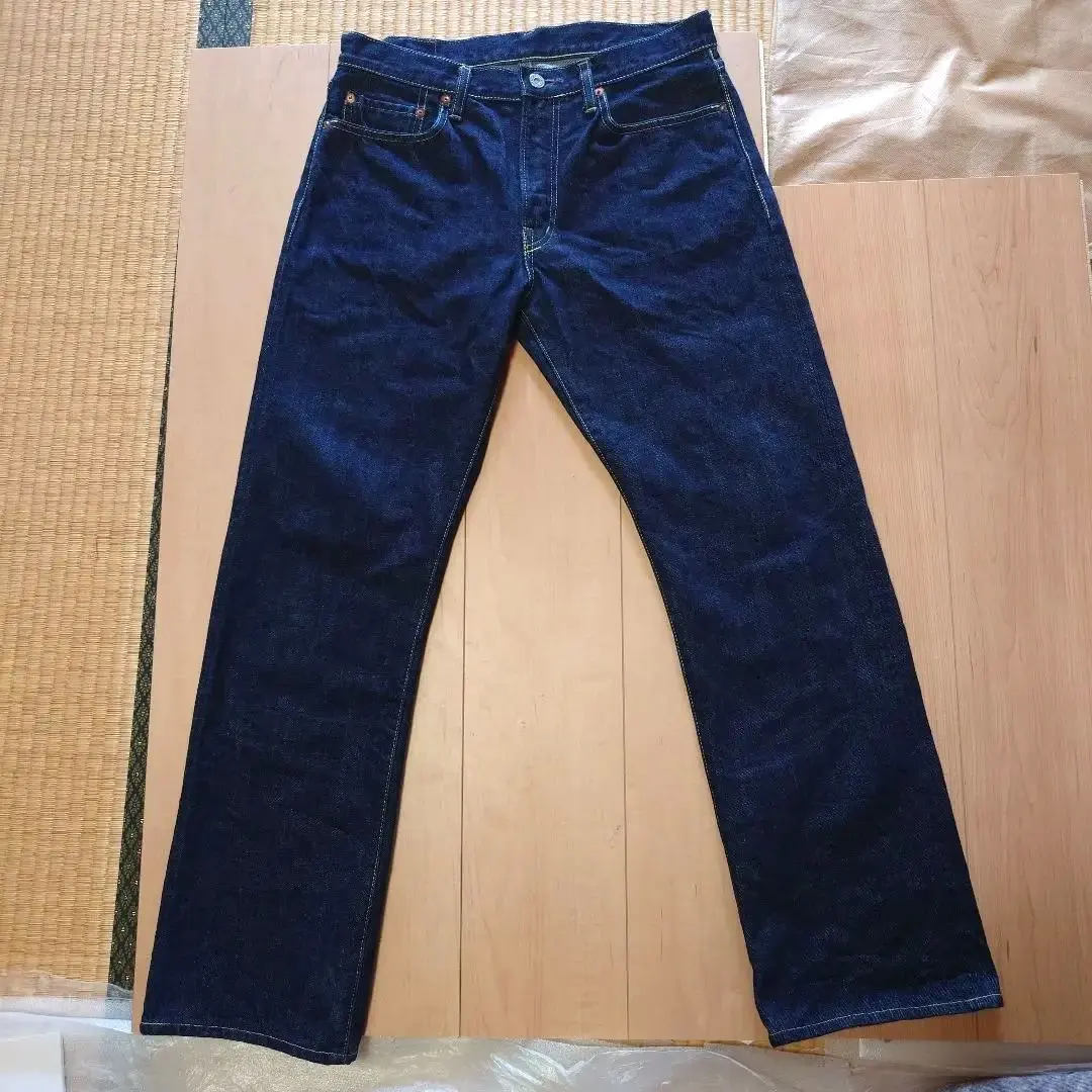 濃紺 KAPITAL セルビッジ ストレートデニムパンツ32