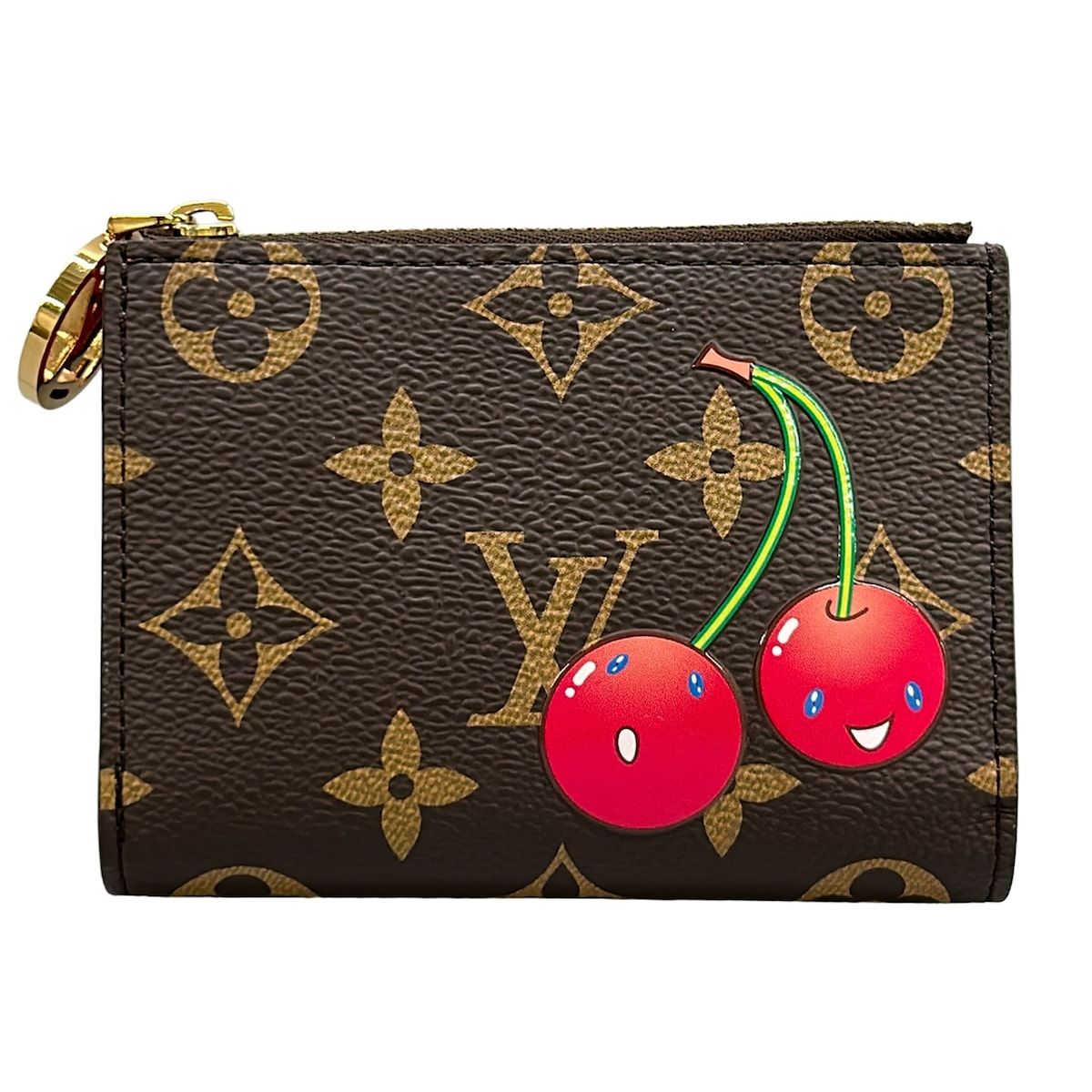 LOUIS VUITTON(ルイヴィトン) 2つ折り財布 モノグラムチェリー美品  ポルトフォイユリサ M13420 モノグラムチェリー イニシャル刻印