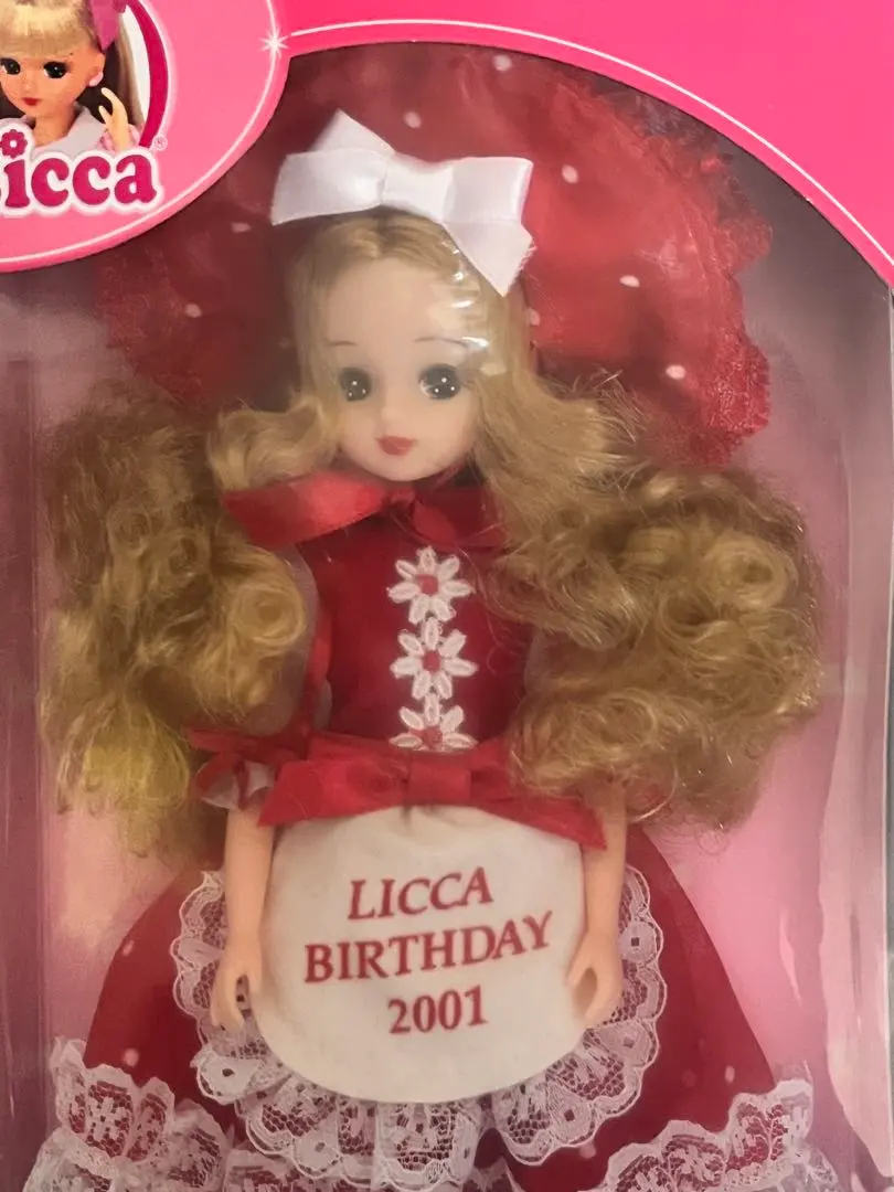 限定品リカちゃん 2001年誕生日 赤ドレス