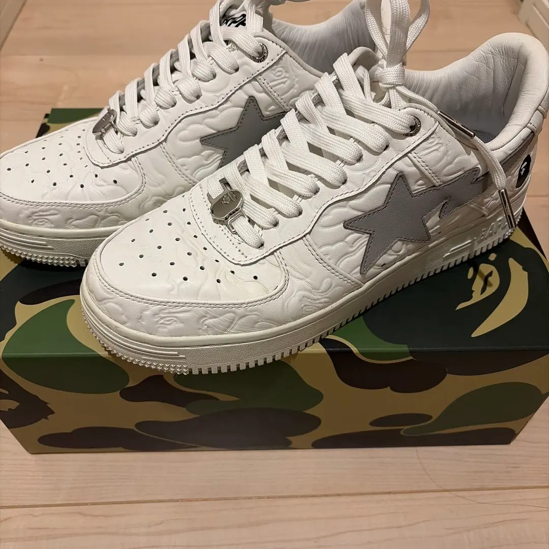 BAPESTA スニーカー ホワイト グレー ベイプスター　BAPE ベイプ