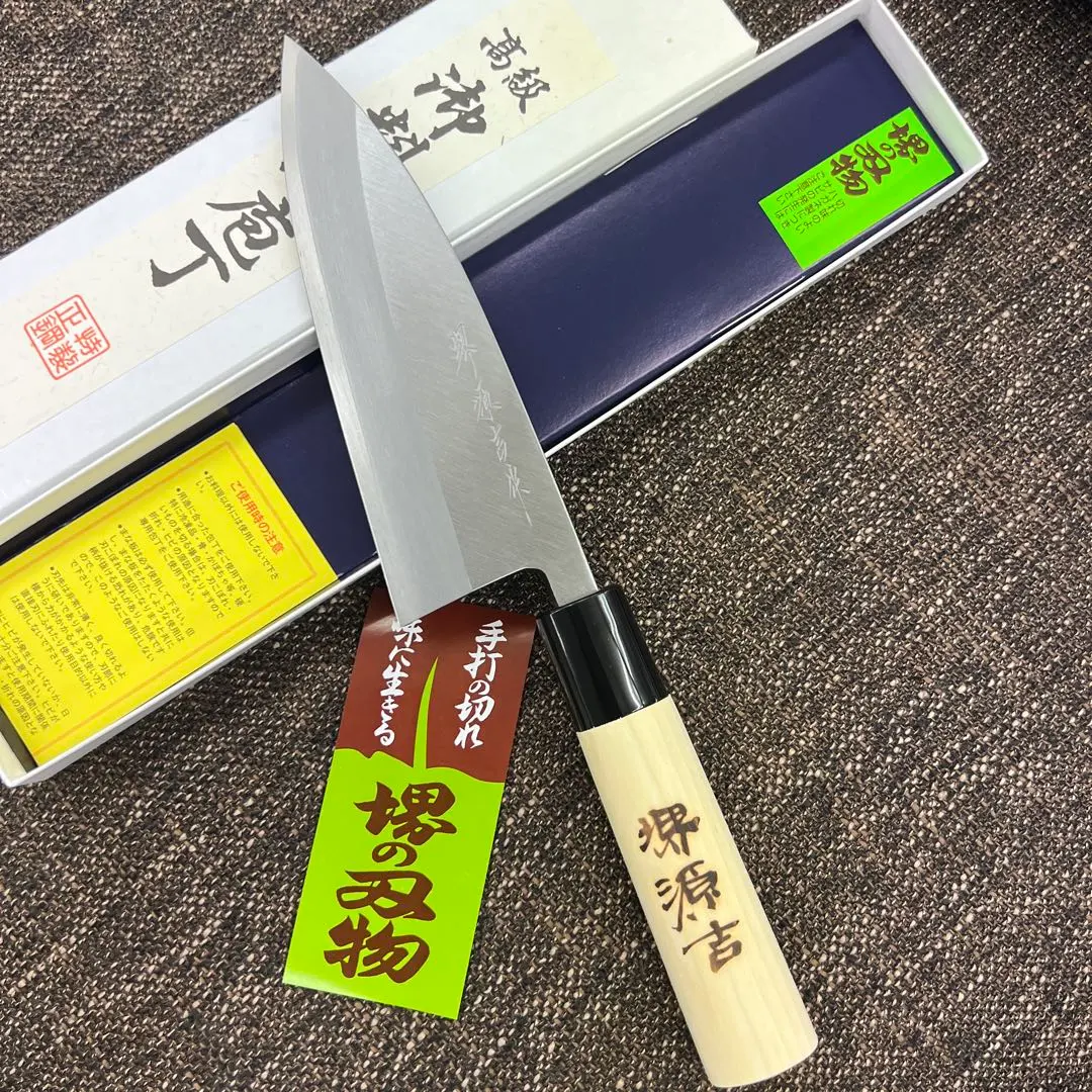 ★新品送料込★堺打刃物左利き用はがね鍛造出刃包丁150mm左片刃和包丁化粧箱入り