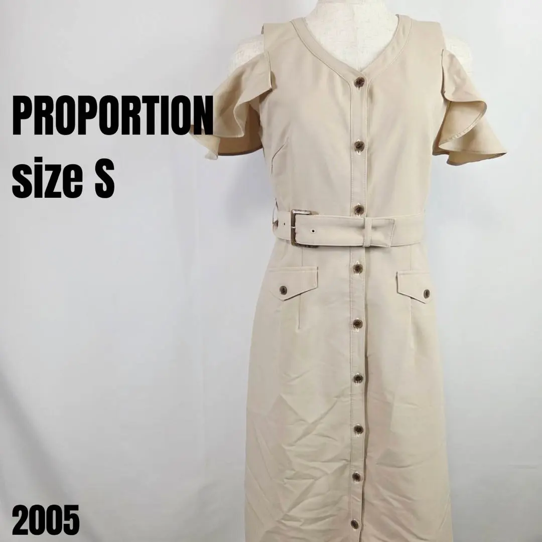 PROPORTION プロポーション シャツワンピース S ベージュ 2005