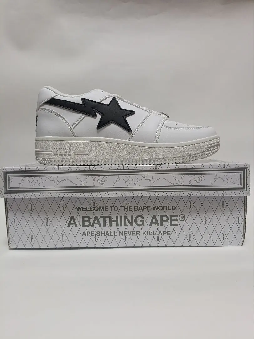 新品BAPESTA M1 LOW WHITE/BLACK SIZE 8 26cm