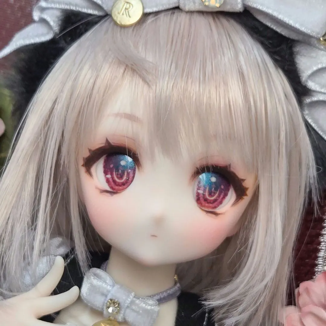 ドルフィードリーム カスタムヘッド セミホワイト肌 ドールアイセット MDD