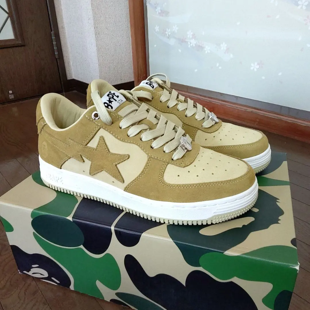 BAPESTA APE エイプ スウェード レザー スニーカー ベージュ 9.5