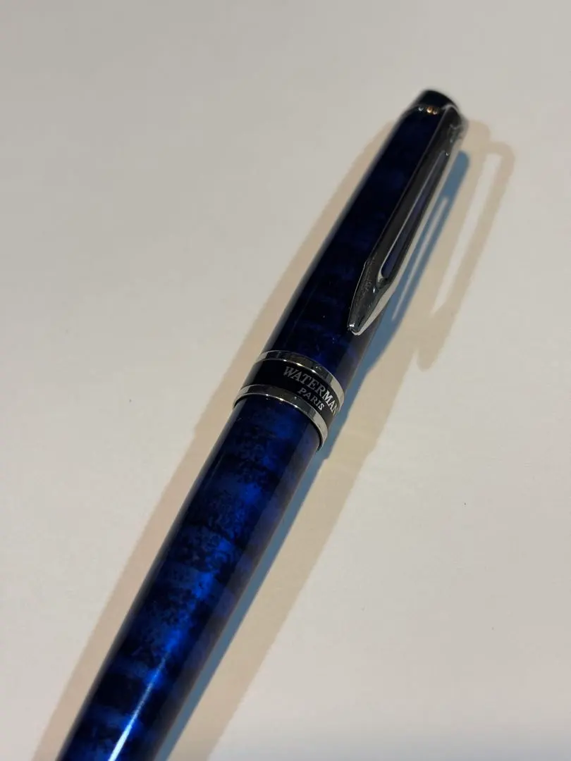 WATERMAN PARIS エキスパート　ボールペン ブルーマーブル