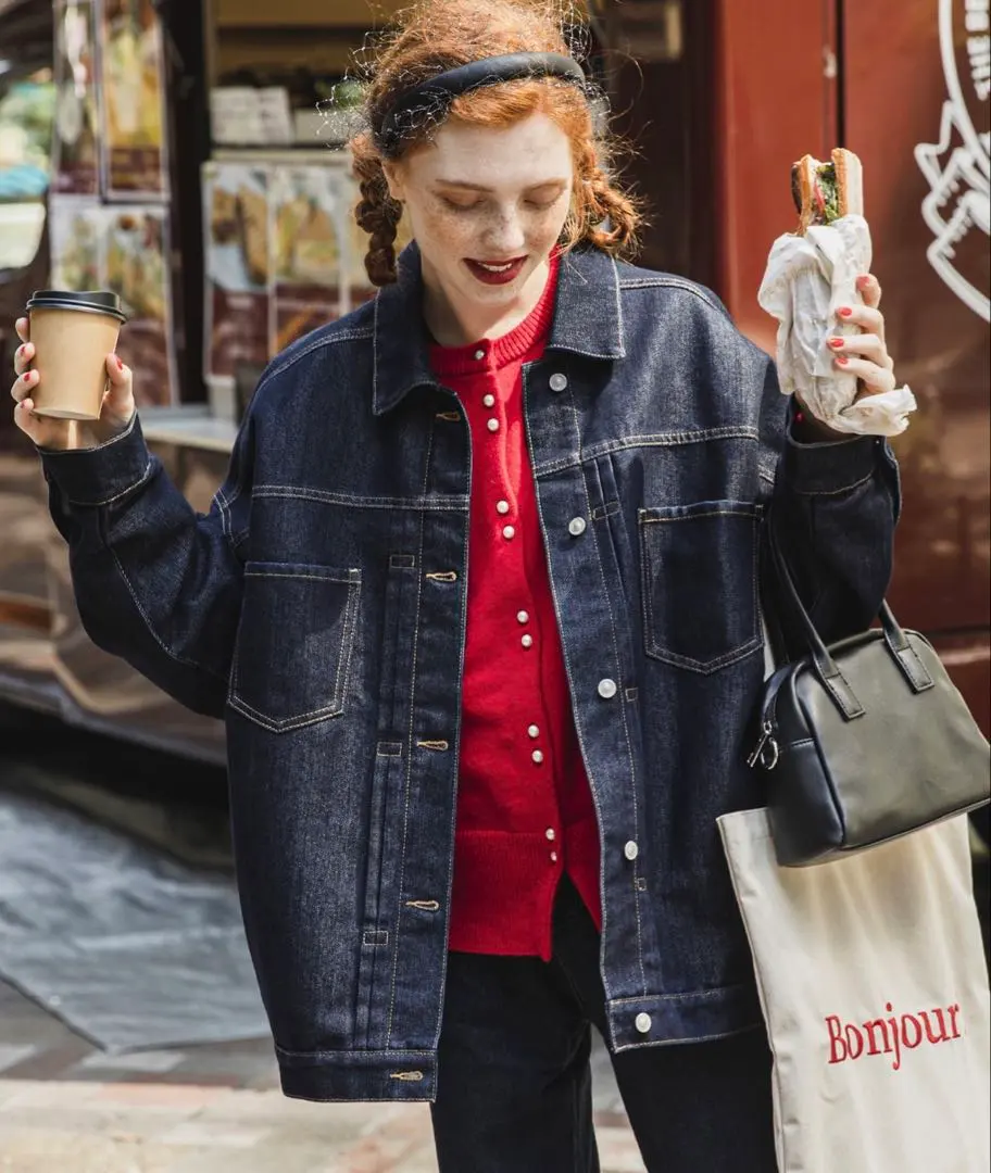 ダークデニム オーバーサイズジャケット