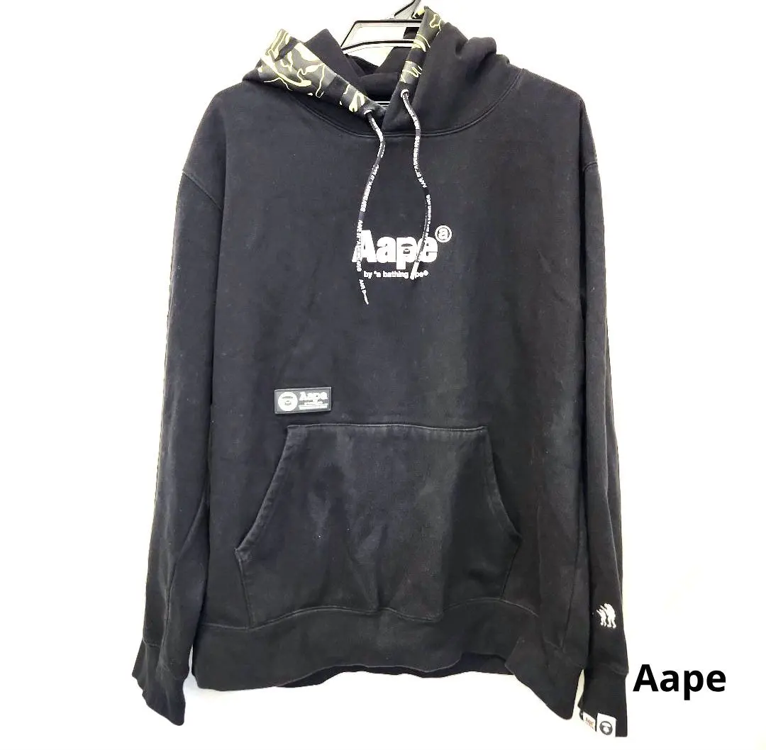 Aapa　エイプ　 フード付き　パーカー ブラック　XXL
