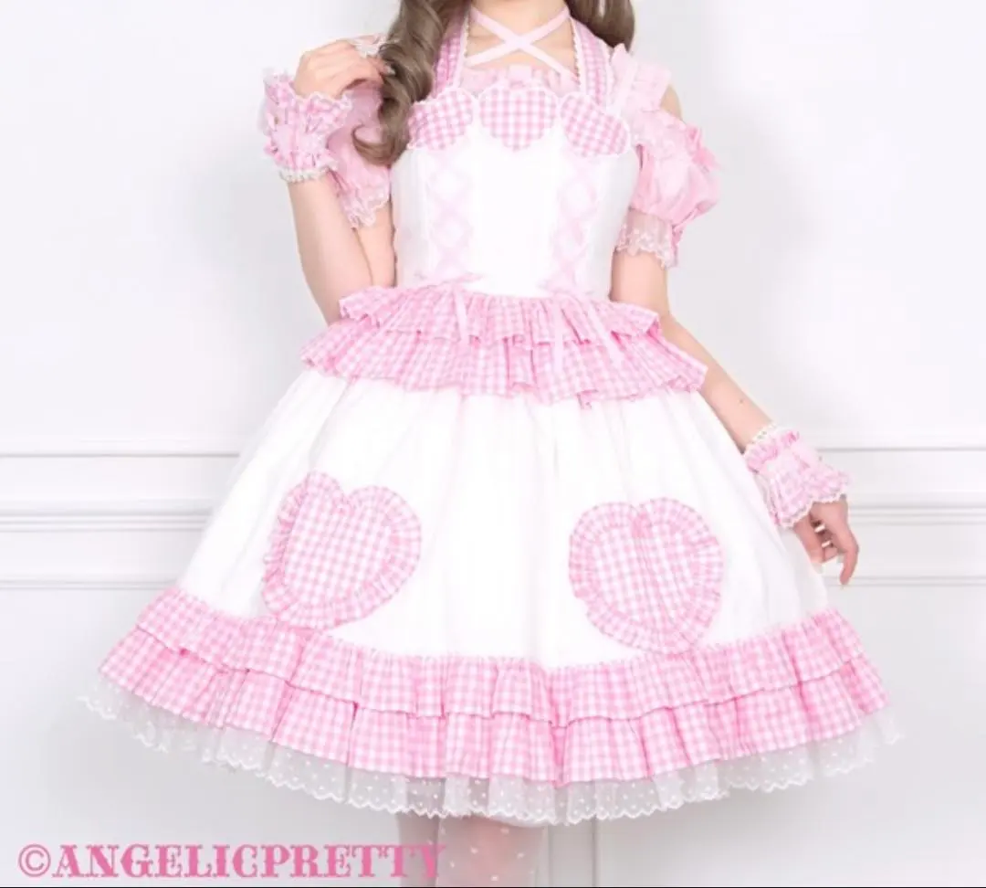 angelic pretty Heart Picnicジャンパースカート 白