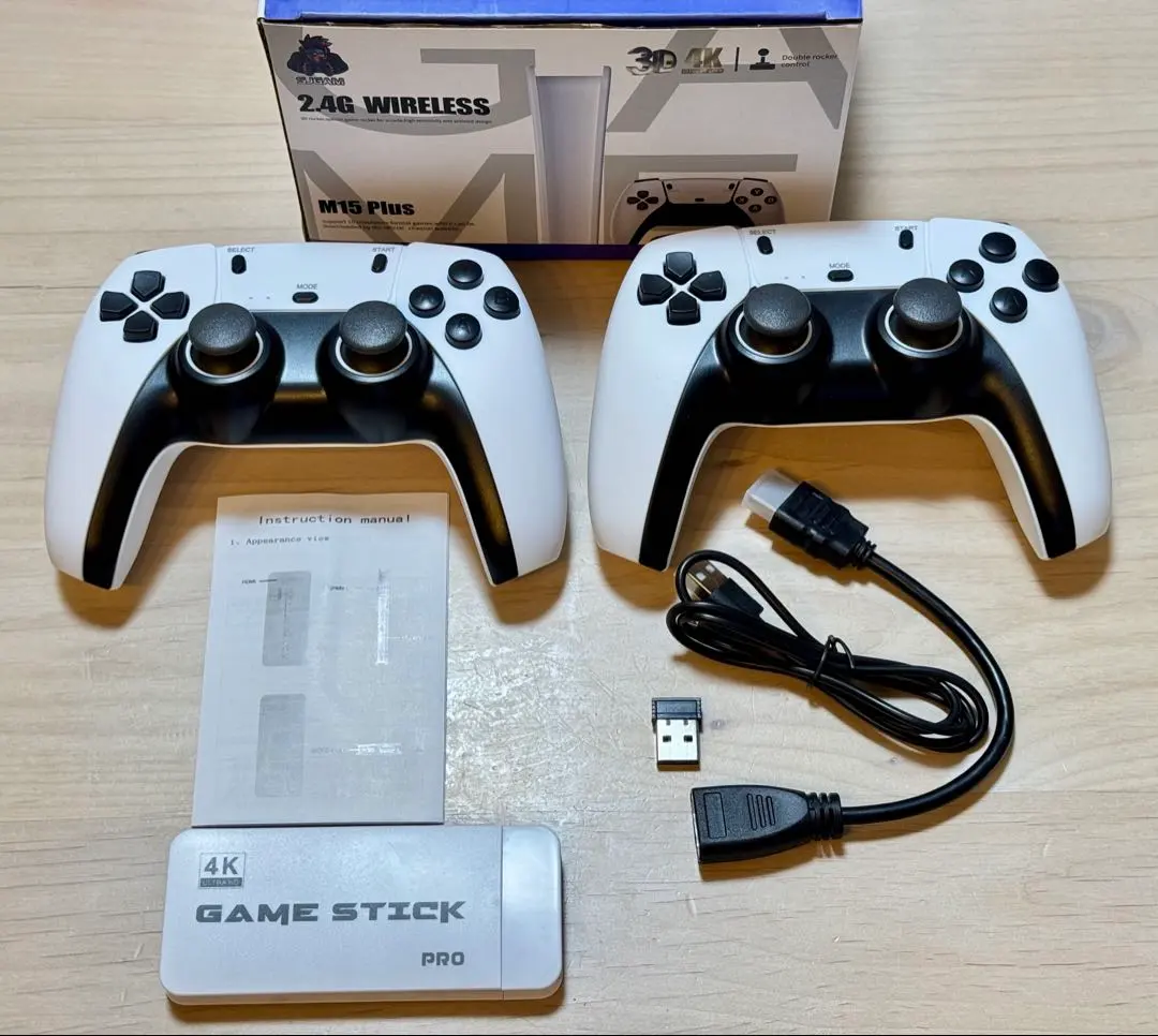 レトロゲーム機 M15 PLUS 128GB HDMI接続 無線コントローラー