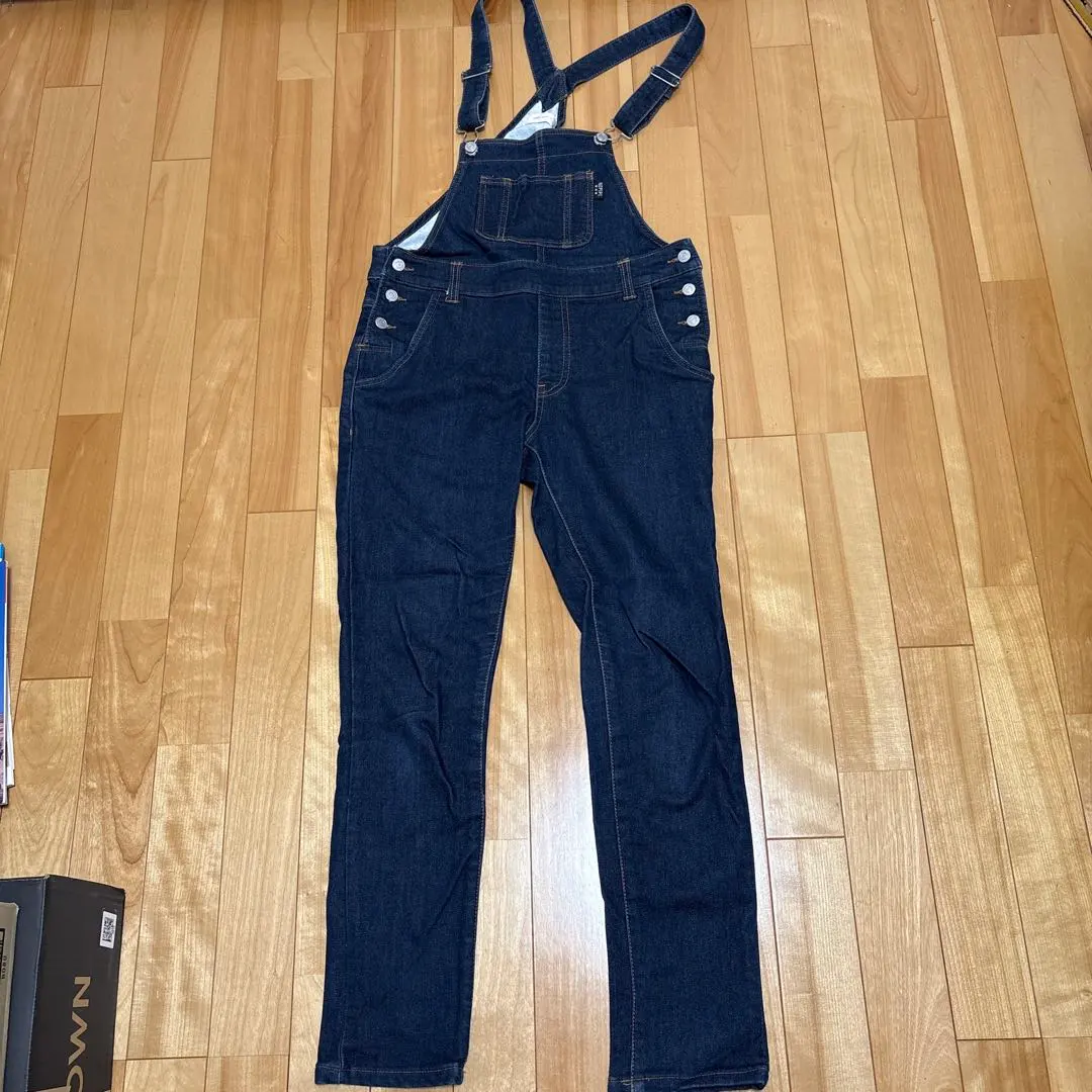 ダークブルー デニム サロペットrepipi armario