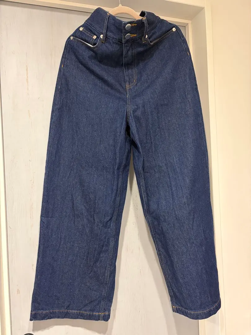 ハイウエスト　デニム　パンツ ダークブルー　インディゴ　ピーチジョン