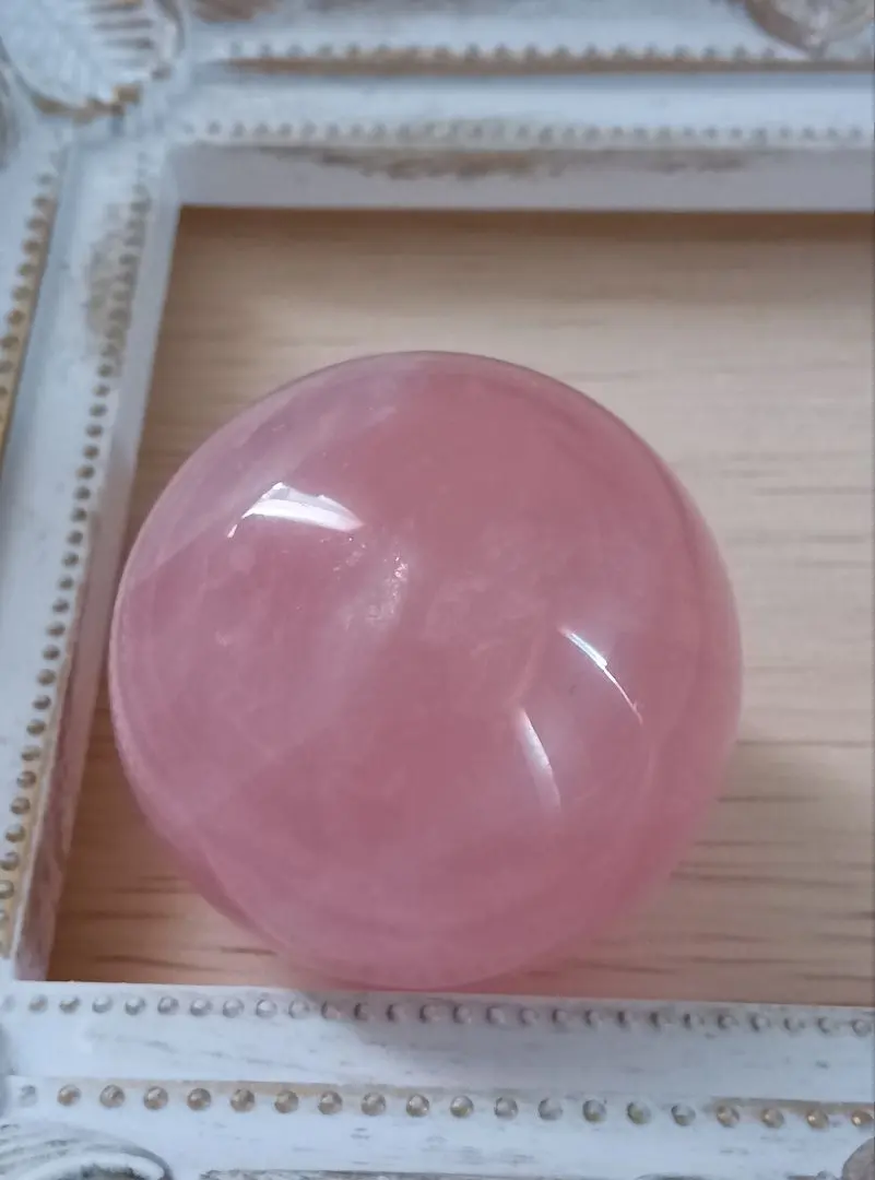高品質　ローズクォーツ　スフィア　美品　つやつや
